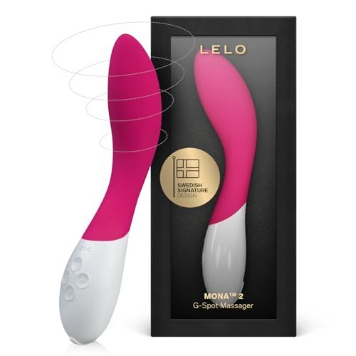 LELO MONA 2 Elektrische Vibrator voor G-Spot-Stimulatie, Draadloze Erotische Massagestick, Cerise