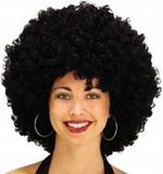 Smiffys Afro pruik - Zwart - Krullen - Volwassenen - Carnaval - Jaren '70