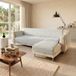 Comfort Anti-Slip Sofa Cover met chaiselongue, 190cm, Grijs
