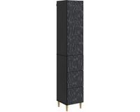 vidaXL Kast Set 2 st 33 x 34,5 x 90 cm Bewerkt hout Zwart