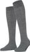 FALKE Declivity lang eenkleurig wol kniekousen dames grijs - maat 39-42
