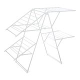 Amazon Basics Opvouwbaar 4-vleugelig metalen droogrek voor kleding, 61x23,6x49,6 inch, wit