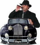 Gangster Car - Stand-in - Zwart - Verjaardag & Themafeest