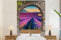 Nr1Wallpaper Fotobehang Lavendel - Avond - Doorkijk - Bloemen - 145x220 cm - Vlies