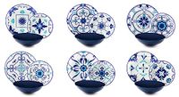 Excelsa Vietri Bordenservies, 18-delig, porselein en aardewerk, kleurrijk decor, voor 6 personen
