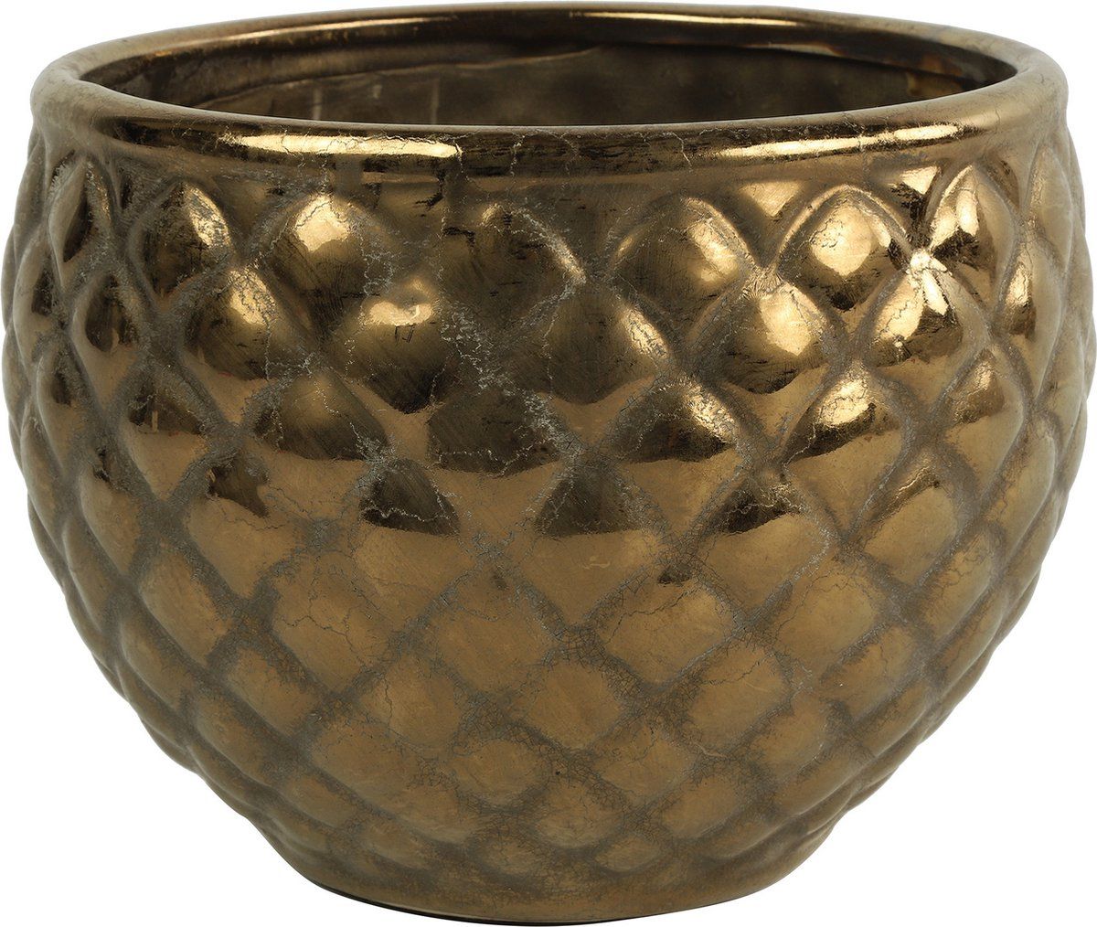Countryfield Eldorado Bloempot - Terracotta - Goudkleurig - D24 x H19 cm