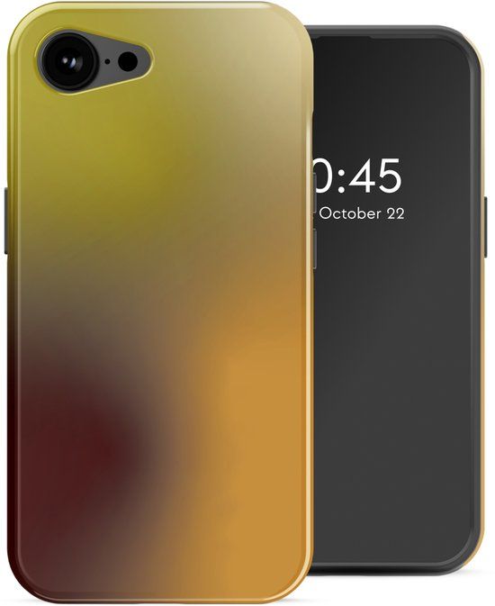 Selencia Hoesje - Geschikt voor Apple iPhone 17e / 16e - Backcover geschikt voor MagSafe - Gradient Olive Dust