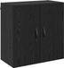 vidaXL Wandkast 60 x 31 x 60 cm Bewerkt hout Zwart Eiken