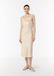 Comma Beige Robe mi-longue à manches longues en satin unie 40