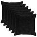 vidaXL - Kussensloop - 6 stuks - Zwart - 65 x 65 cm - Nep Konijnenbont