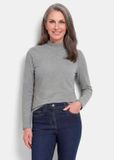 Goldner Shirt Katoenen shirt met lange mouwen grijs / gemêleerd maat 54