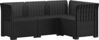 vidaXL 4-Persoons Tuin Sofa Rattan Look PP Antraciet