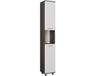 Vicco Ilias Hoge kast – 30.2 x 190 cm met 2 deuren Antraciet/wit
