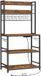 Étagère de cuisine Rustique Marron + Noir / 80L cm