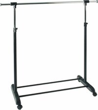 Emob Kledingrek / opberger - Zwart/Zilver - Kunststof - Met wielen - Verstelbaar