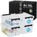 SmartStore 14L doorzichtige plastic opbergdozen met deksel, 4 stuks, versterkt, 10 jaar garantie, voedselveilig, clip vergrendeld, stapelbaar en nestbaar, BPA-vrij L40 x B30 x H18 cm