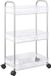 vidaXL Opbergtrolley - 3-laags - 37x28x68 cm - Acryl - Transparant