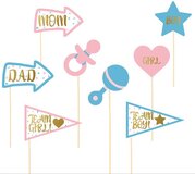 Fiestas Guirca - Photocall It's a boy/ girl - Roze/Blauw - Geboorte