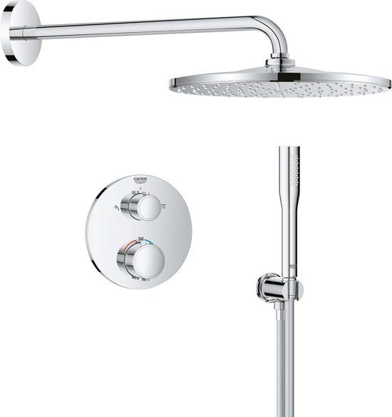 GROHE QuickFix Precision inbouw douchesysteem - Rond bedieningspaneel - Chroom