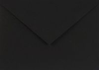Netuno Gladde zwarte enveloppen C6 - 114 x 162 mm - A6 - 25 stuks - NK natgelijmde - 115 gram - Sirio Color