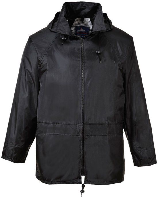Portwest Klassieke Volwassen Regenjas S440 - Zwart - 4XL