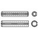 TOOLCRAFT TO-5434389 Spanstiften Verenstaal 50 stuk(s)