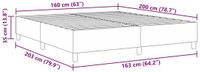 vidaXL - Platformbedframe - Lichtgrijs - 160 x 200 cm - Corduroy stof