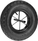 Merkloos Relaxdays kruiwagenwiel 4.80 4.00-8 luchtband tot 120 kg met as stalen velg met spaken