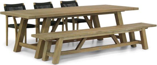 Lifestyle Dallas/Lazio 260 cm dining tuinset 6-persoons - Groen - Wicker