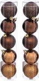 Atmosphera Kerstballen - 10 stuks - Brons - Kunststof - 5 cm