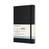Moleskine Maandkalender 2022, 12 maanden maandnotitiecalender, notitieboek met vaste omslag, formaat groot 13 x 21 cm, kleur zwart, 128 pagina's