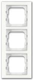 Busch-Jaeger afdekraam 3-voudig witglas - Busch-axcent® pur (1723-280)