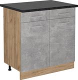 Vicco R-Line Keukenonderkast – 80 cm, WB Antraciet Beton