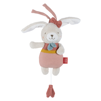 Fehn ® Miniatuur muziekklok Bunny NATURE