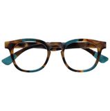 Opulize Ava Vrouwen Dames Bruine Schildpad Turquoise Super Comfortabele Pasvorm Leesbril Scharnieren Met Veer R62-Q +1,50