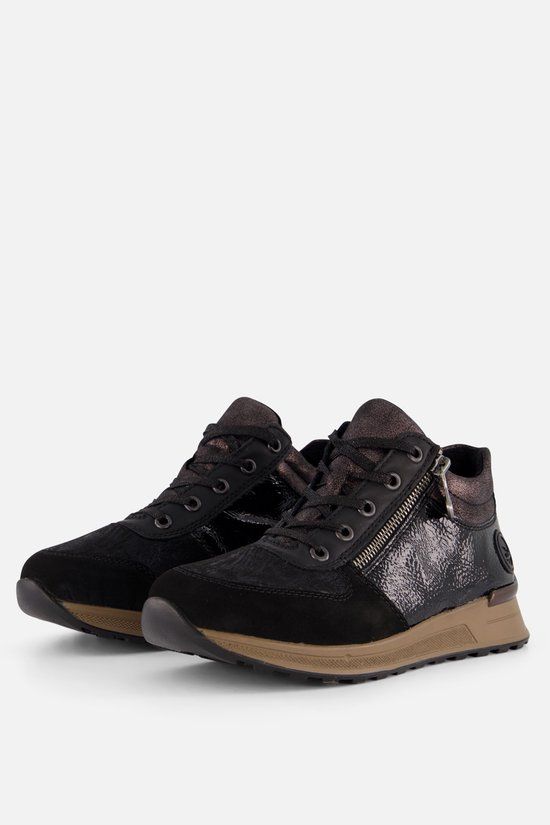 Rieker Sneakers zwart Nubuck - Dames - Maat 39
