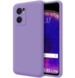 Zachte Oppo Zachte vloeibare siliconen beschermhoes voor Oppo Find X5 Lite, paars