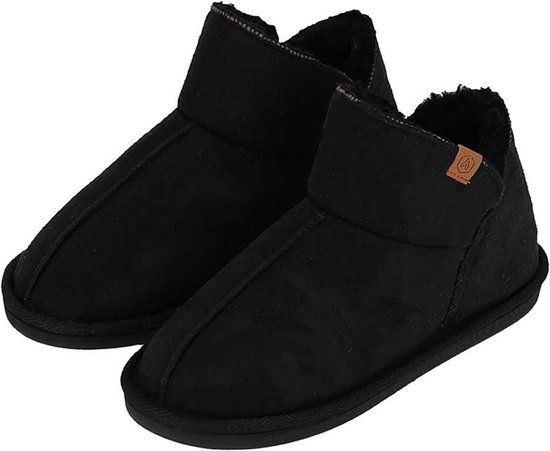 Apollo Pantoffels Dames Boots Suede Zwart 41/42