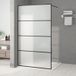 Icecat Paroi de douche Écran de douche Cloison de douche Salle de bain Noir 115x195 cm Verre ESG dépoli BXZ5725