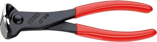 KNIPEX Voorsnijtang zwart geatramenteerd met kunststof bekleed 180 mm