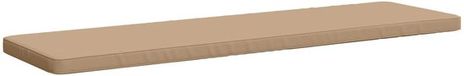 vidaXL - 1-delig - Bankkussen - VUGHT - 100% - Polyester - Zand - 180 x 50 x 5 cm