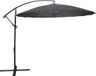 Kynast SAIGON Parasol flottante - 3x3m - Anthracite/Gris - Inclinable - Pivotant à 360° - Incl. pied en croix