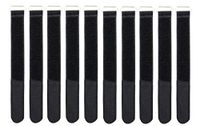 Infitronic INPKB4040BLK – 10 x klittenband-kabelbinders met metalen oogje klittenband/fleece aan verschillende zijden (40 x 400 mm zwart)