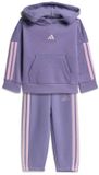 Adidas Essentials 3 Stripes Fleece Joggers Set Violet 3-4 Ans Enfants