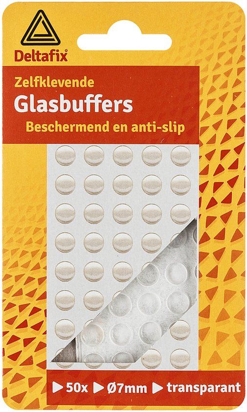 Deltafix Zelfklevende glasbuffers 8mm 50stuks transparant