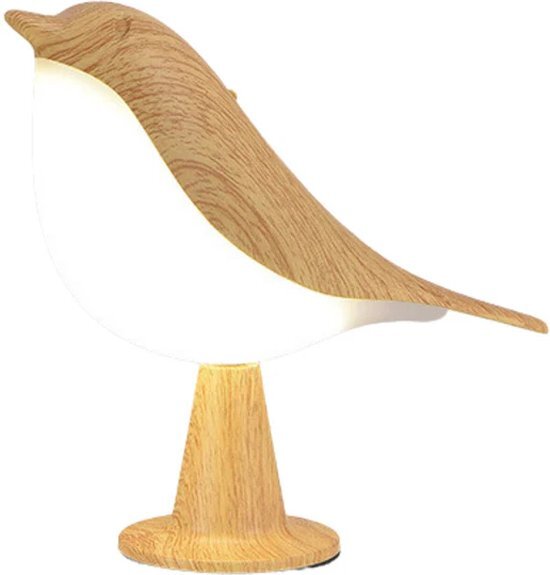 Blyx® - Mss. Bird - Tafellamp - Slaapkamer lamp nachtkastje - Slaapkamerlamp - Bureaulamp led - Bureau lamp - LED - Licht Hout