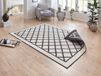 Northrugs Sydney Tapis à carreaux noir/crème 160x230 cm