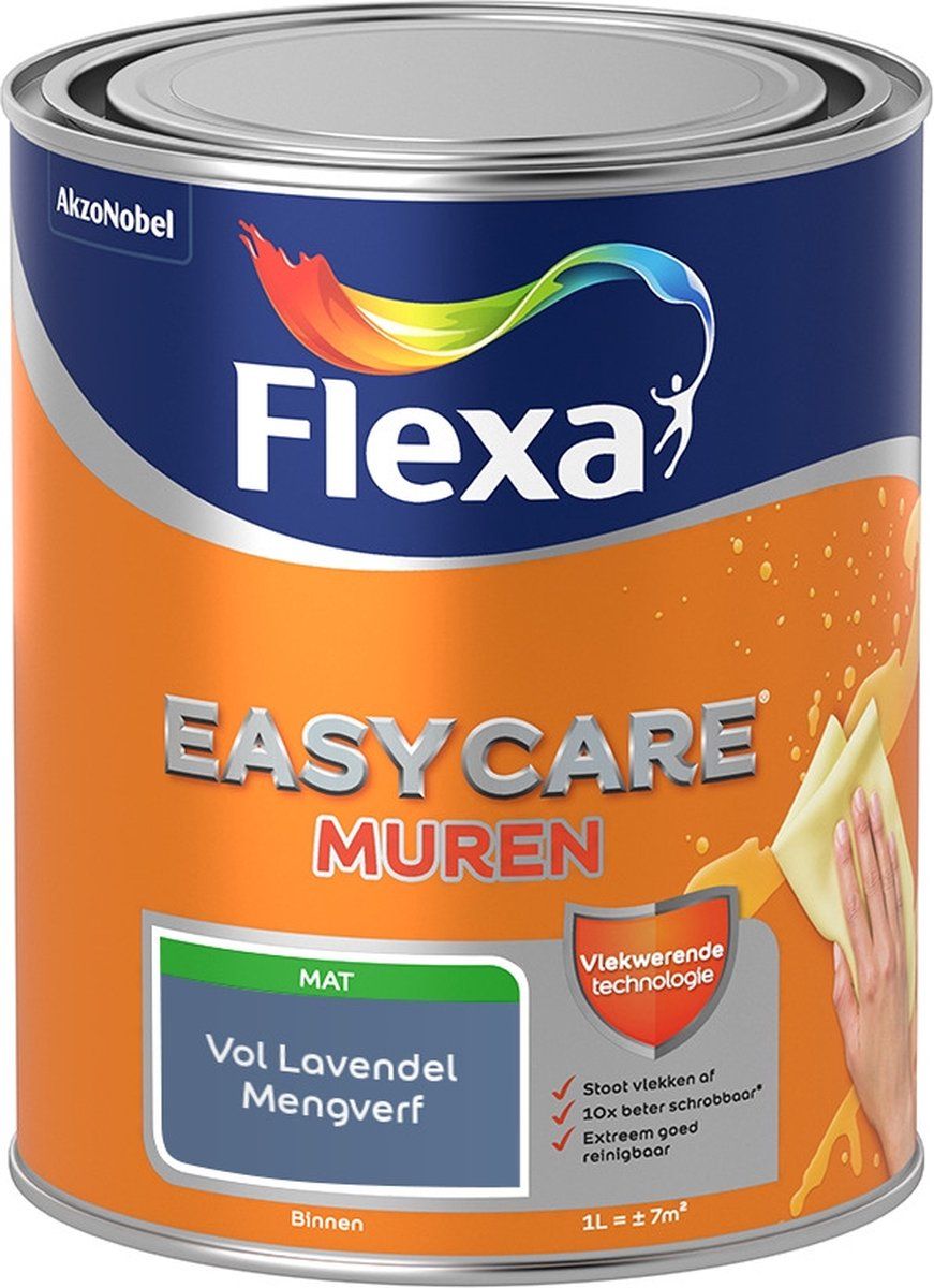 FLEXA Easycare Muurverf - Mat - Vol Lavendel - 1 liter