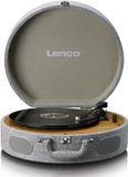 Lenco LS-66GY Retro Platenspeler Koffer Platenspeler met ingebouwde Speakers Bluetooth en AT3600L cartridge Grijs