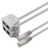 1aTTack.de Cat. 5e Patchkabeladapter Netwerkkabelsplitter Ethernet/Ethernet 0,1 m 2 stuks